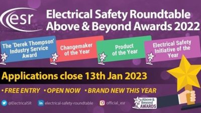 Derek Thomspon Industry Service Award, launched by the Electrical Safety Roundtable